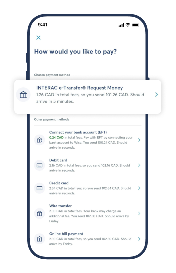 Transfer money with Interac in Canada